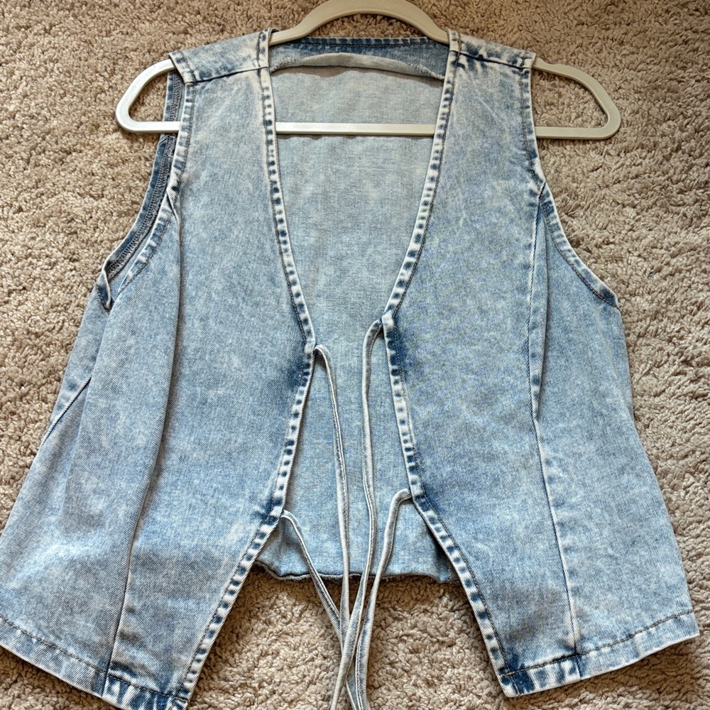 Light Blue Denim Vest